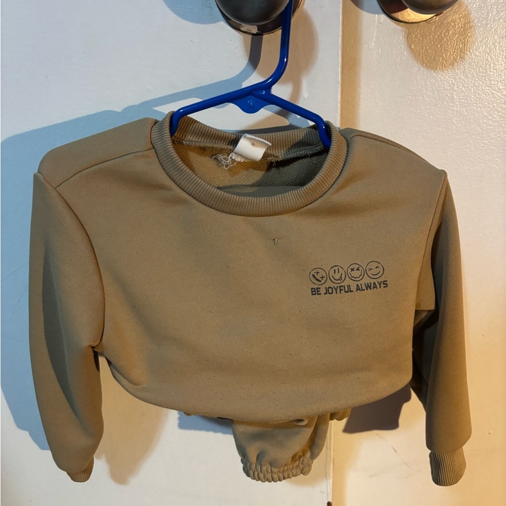 Kids Tan 'Be Joyful Always' Sweatshirt